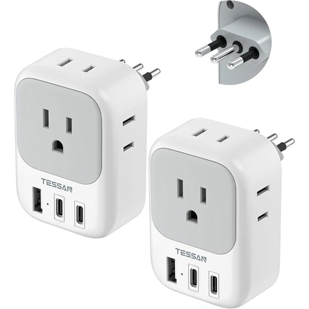 italy travel plug adapter 2 pack with 4 outlets 3 usb.webp