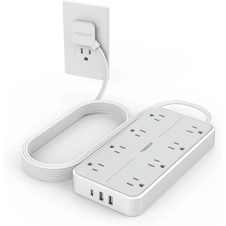 power strip surge protector 10 ft with 8 outlets 3 usb ports.webp